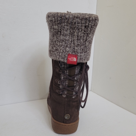 The North Face Sweater Boots Brown Suede Winter Size 7.5 - Picture 4 of 9